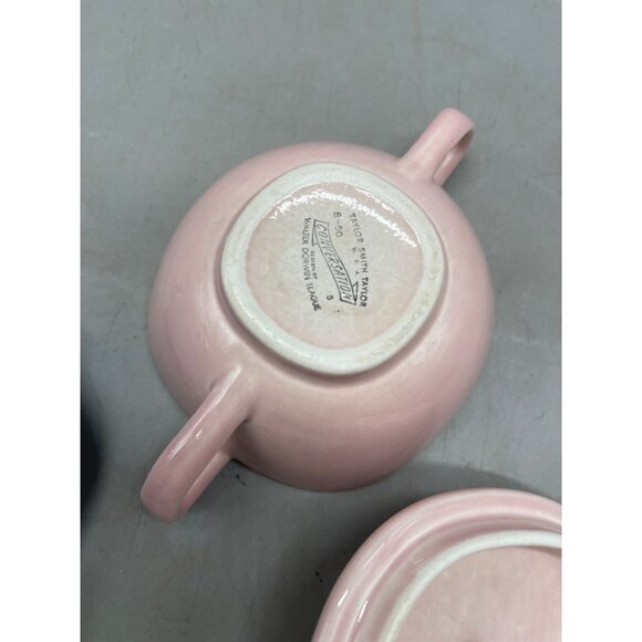 Conversation Taylor Smith creamer sugar bowl lid pink blue Conversation READ - Picture 8 of 8